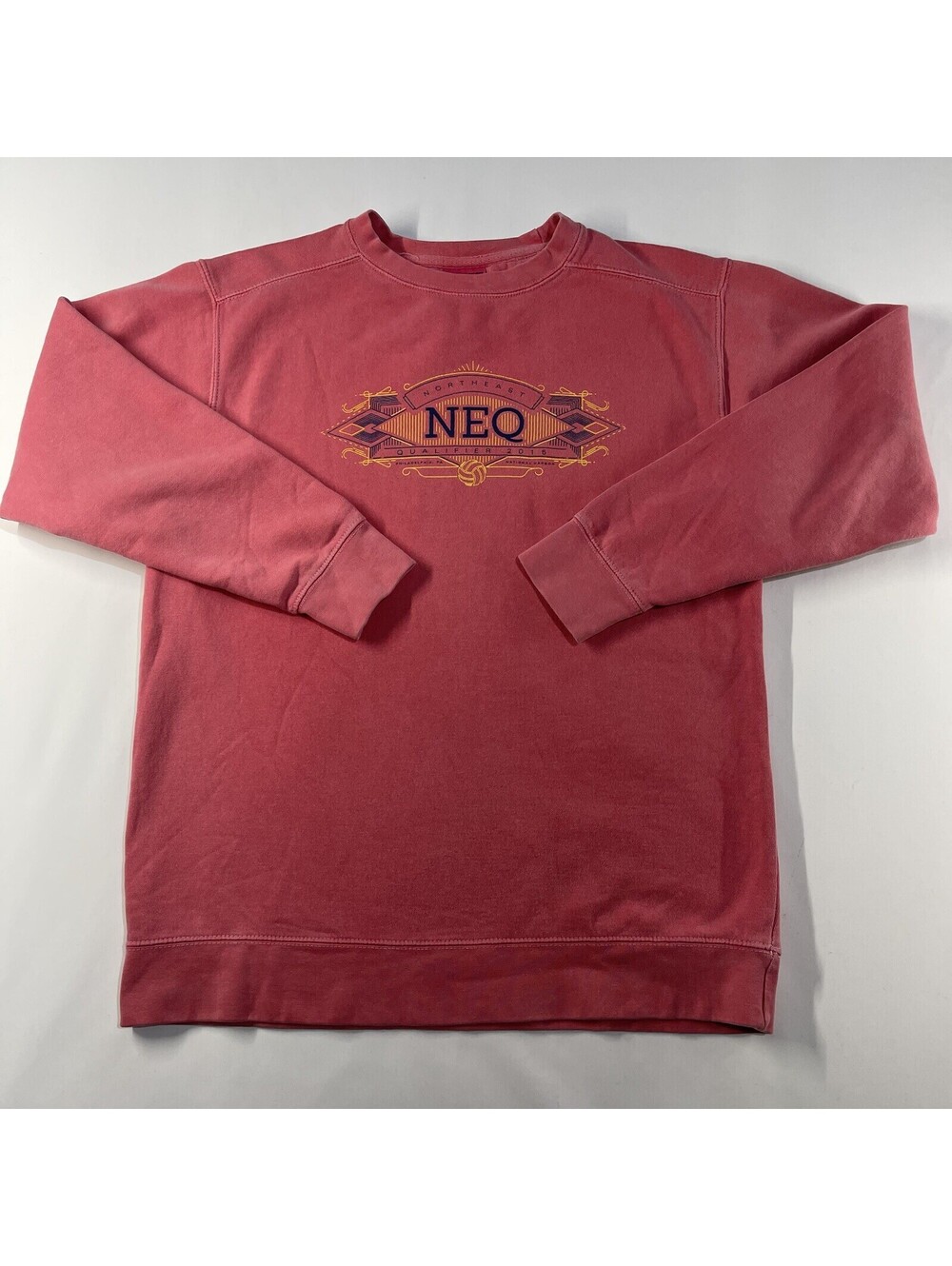Comfort Colors Pink Coral Sweatshirt Women Med Volleyball NEQ 2015 Philadelphia